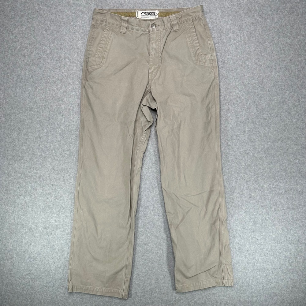 Mountain Khakis Mens 32x32 Relaxed Fit Cotton Canvas Pants Khaki Tan Outdoor